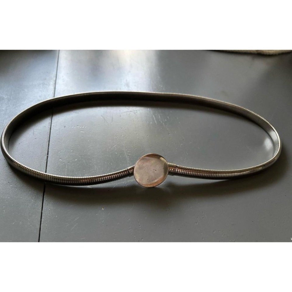 Vintage‎ silver tone coil stretch belt size s/m